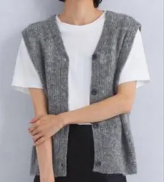 green label relaxing 2WAY モヘヤミックス ベスト 美品