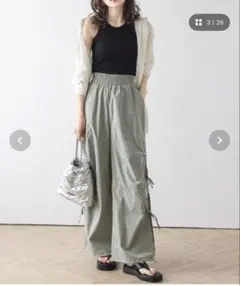 在庫処分のため低価格⭐︎AMELY サイドスリットリボンミリタリーパンツ