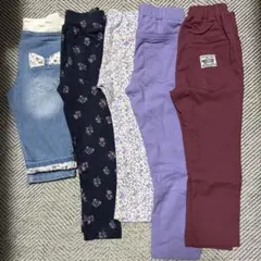 女の子向け　110サイズ　長ズボン　5着まとめ売り　キッズ　パンツ