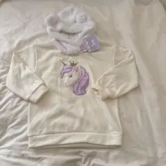ユニコーン　ゆめかわ　パーカー　120 女の子　トレーナー