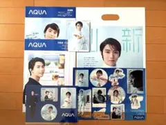 羽生結弦 AQUA ステッカー スマホスタンド ノベルティ セットのサムネイル