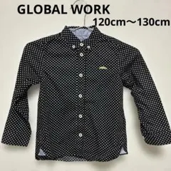 GLOBAL WORK 120cm〜130cm ドットシャツ