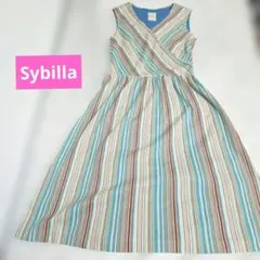 Sybilla ノースリーブワンピース マルチカラー ストライプのサムネイル