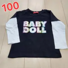 BABY DOLL Tシャツ サイズ100 黒/白