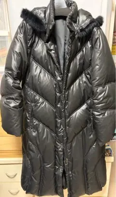 new balance 黒 ロング丈ダウンコートLサイズ