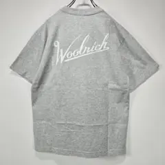 WOOLRICH　半袖　Tシャツ　S　バックプリント　ビッグロゴ　状態良好　古着