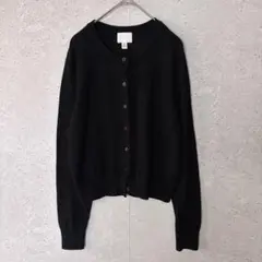 【H&M】エイチアンドエム ニットカーディガン クルーネック ブラック Mサイズのサムネイル