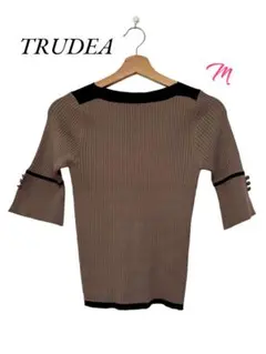 【美品】TRUDEA トップス　ニット　カットソー　ブラウン　M
