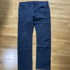 BURBERRY BLACK RABELダークグレー ストレートデニム