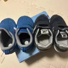 14cm asicsとニューバランスのスニーカー 2足セット