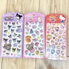韓国限定toktok サンリオ 3Dシール3種類セット クロミ マイメロ キティ