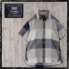 美品 ビームス BEAMS HEART 半袖 シャツ チェック柄 XLサイズのサムネイル
