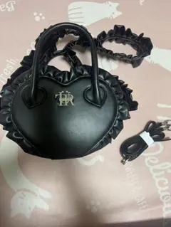 トリートユアセルフ　オリジナル　レザー　ハート　バッグ　黒　ブラック