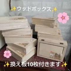 トールペイント✨素材✨木製コレクションボックス 10個セット