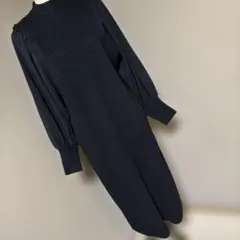 【定価19,000円】ロングニットワンピース　ブラック　ヤマダヤ　MEDOC　M