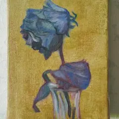 芍薬の花 油彩画 肉筆 原画 額無し - メルカリ