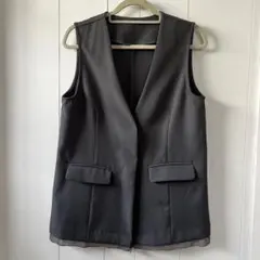 『美品』JUNOAH ベスト.ジレ　レース付きベストのサムネイル
