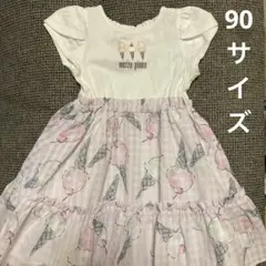 メゾピアノ　アイスクリーム　ワンピース　ピンク