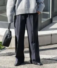 FORK&SPOON ワンタックワイドストレートパンツ