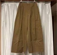 GU beautiful people タックワイドパンツ ブラウン