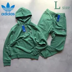 新品 Lサイズ アディダスオリジナルス 上下セットアップ パーカー パンツ 緑