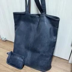 美品　PORTER FRANK 大きめ A4 トート バッグ 軽い 軽量 本革のサムネイル