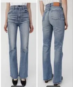 【MOUSSY】MVS FLARE フレア デニム パンツ ブルー サイズ27