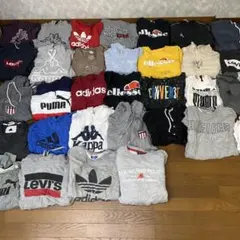 M アメリカ、ユーロ古着ミックスブランドスウェットパーカー32着セットまとめ売り
