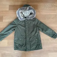 美品　GLOBAL WORK 130 中綿コート カーキ XLサイズ