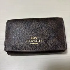 COACH ダークブラウン キーケース