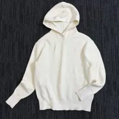 無印良品/ワッフル編みフード付きパーカー/伸縮性 通気性/重ね着/M-L/定番