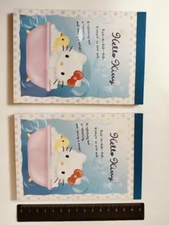 A73 ハローキティー　2冊　シール付きメモ帳　平成当時品1976.2001