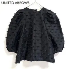 極美品✨アンタイトル リッチジャガードブラウス フランス製生地使用 