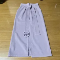 Murua 薄紫 スリット ベルト付き タイトスカート