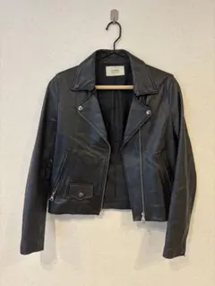 STUDIOUS ブラック ライダースジャケット