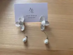 ANGE ETOILE イヤリング　ホワイト　パール　結婚式　ウェディングアクセ