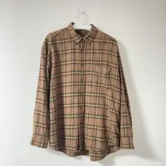 ST. JOHN'S BAY フランネルシャツ　ネルシャツ　ヘビーネル　XL 茶のサムネイル