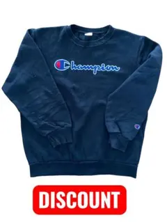 Champion❤️ロゴスウェット　リバースウィーヴ　90s 黒　USA古着