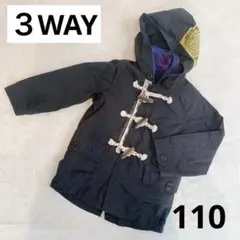 JUNK STORE★3wayモッズコート 110　ブラック　ボア　ダッフル