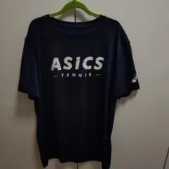 ASICS テニス Tシャツ ネイビーのサムネイル