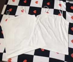 ホワイト キャミソール 2枚セットＬLサイズですが、Lサイズの人でも体に優しく