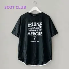 美品☆ SCOT CLUB スコットクラブ Tシャツ ブラック 9号のサムネイル