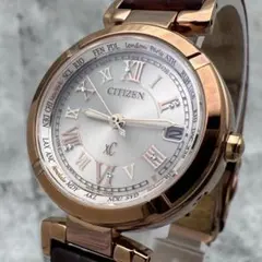☆超美品 稼働品 CITIZEN シチズン 人気のローズゴールド ブラウン文字