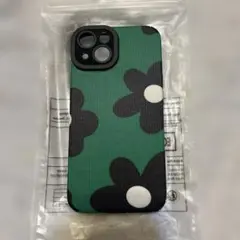 花柄 iPhone14ケース 緑色