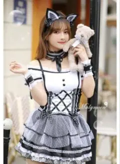 【Malymoon/マリームーン】猫耳メイドにゃん コスプレ衣装のサムネイル