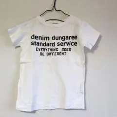 denim dungaree Tシャツ キッズ用 ホワイト