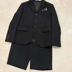 卒園式、入学式黒のブレザータイプスーツ（ショートパンツ付き）120センチ