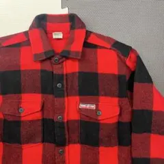 HANGTEN 赤黒　ウールシャツ　バッファローチェック　古着