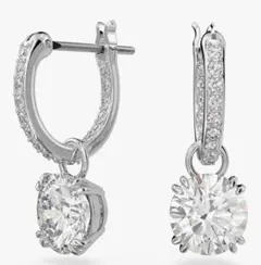 Swarovski クリスタルフープピアス