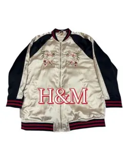 【古着】H&M スカジャン 刺繍 鳥 鶏 ニワトリのサムネイル